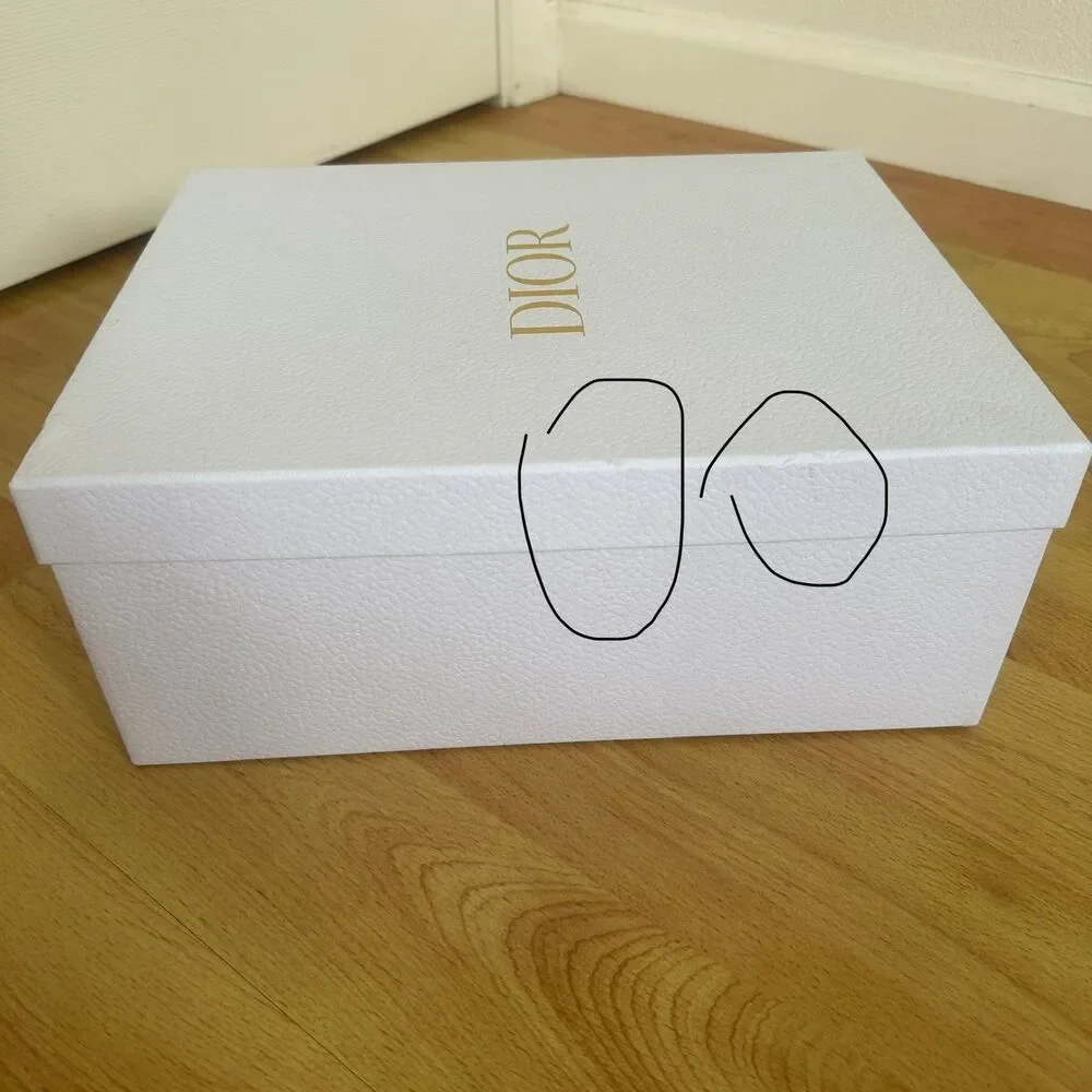 Dior EMPTY shoe box - white medium gift box, L 12.75